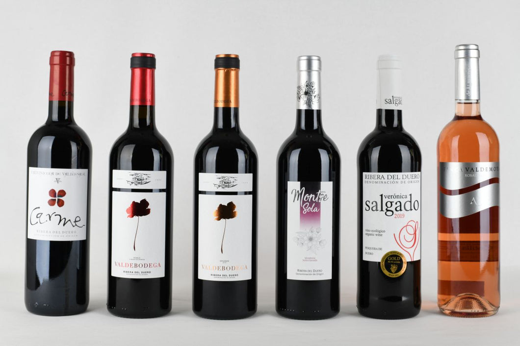 Vino Español Kennenlern-Paket Weinflaschen nebeneinander